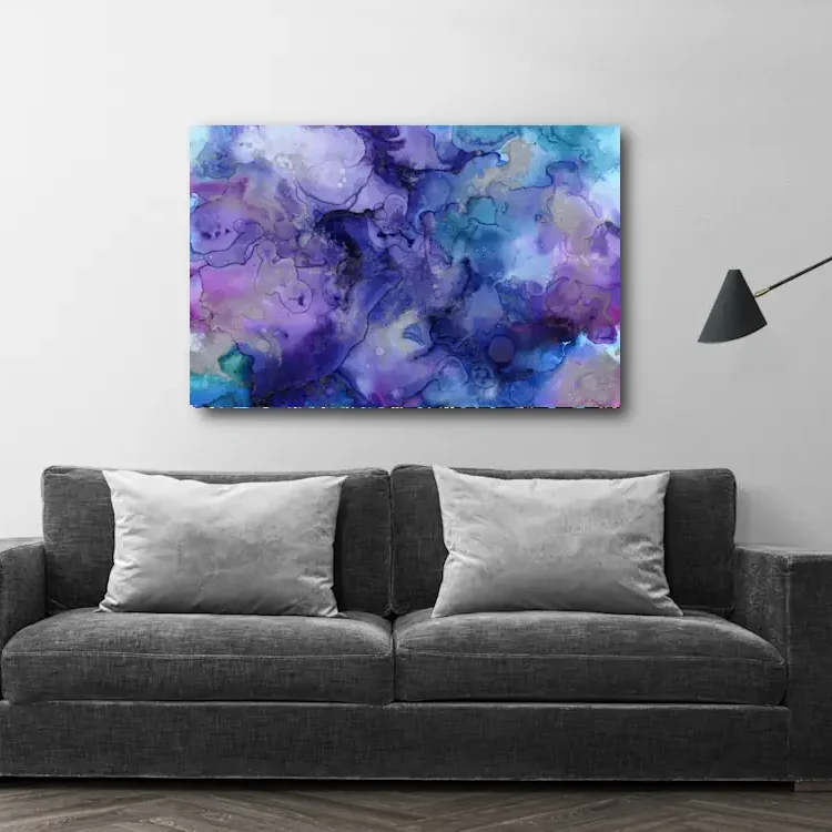 Abstract Colourful Blue and Purple Canvas Print
