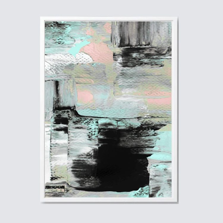 Abstract Black and Pink Background Textured Framed Printed Poster