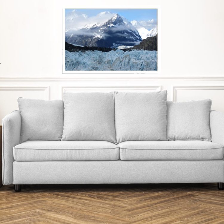Glacier in Alaska USA Framed Wall Art Print for Living Room