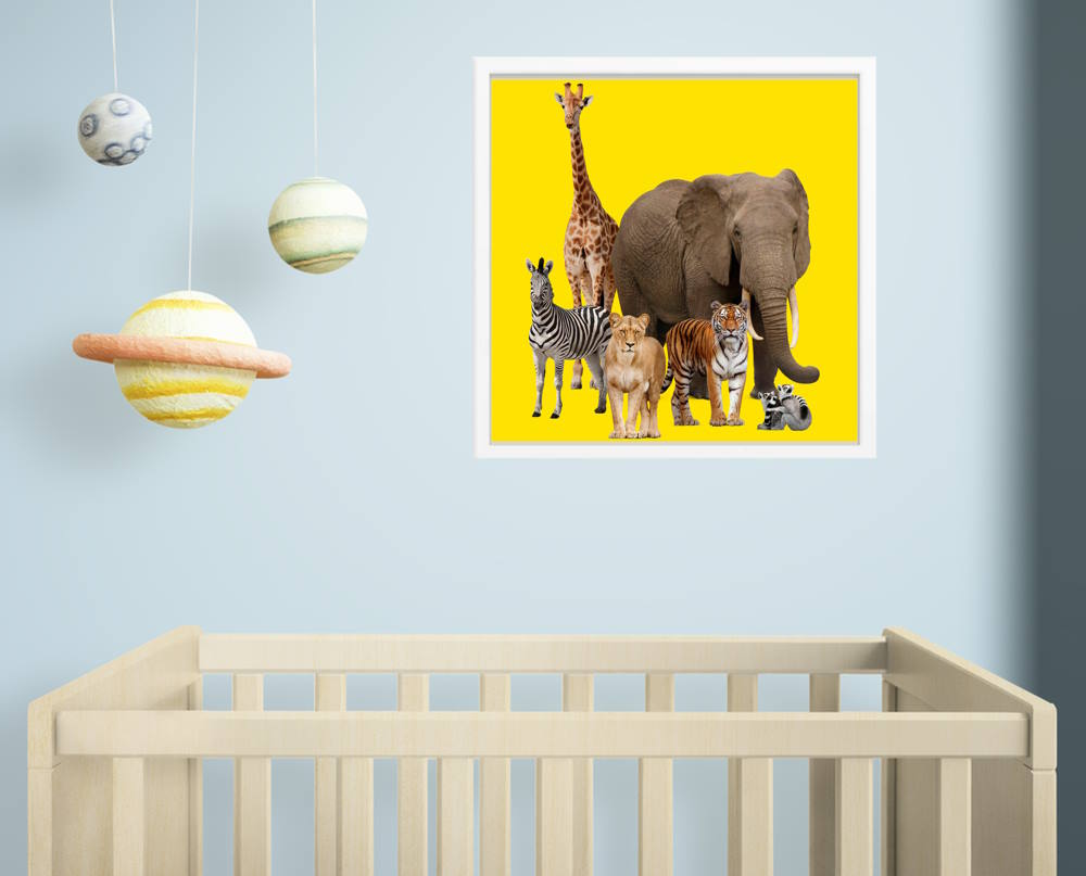 Safari Wildlife Animals Framed Wall Art Poster | Melbourne