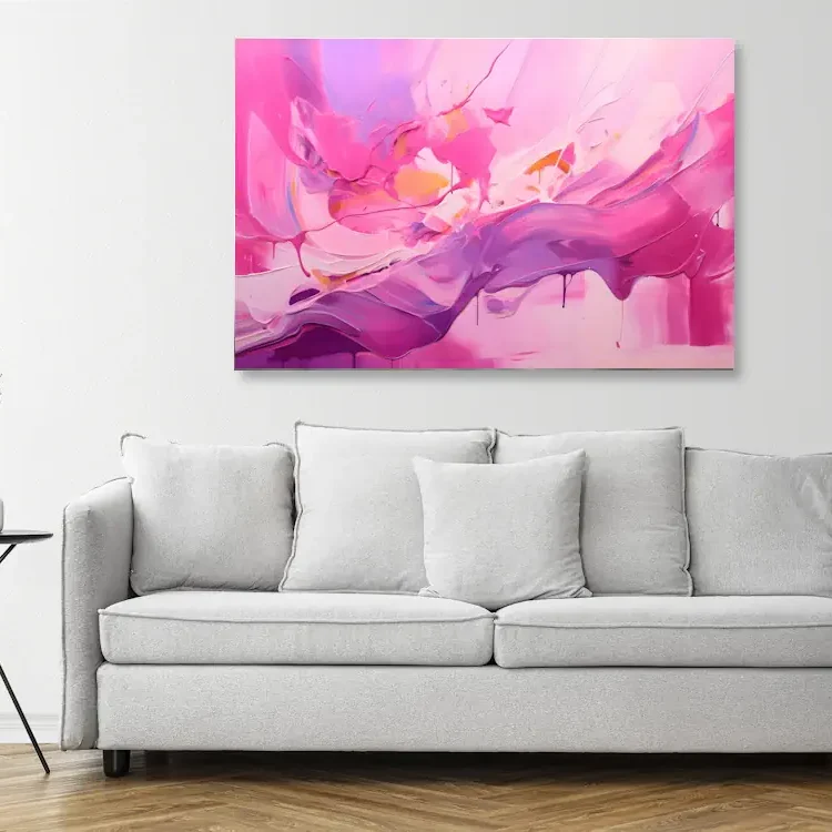 Pretty Pink abstract Canvas Wall Art