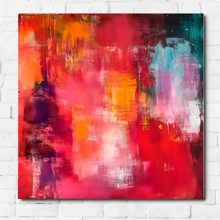 colourful canvas in reds, yellow and blues-3